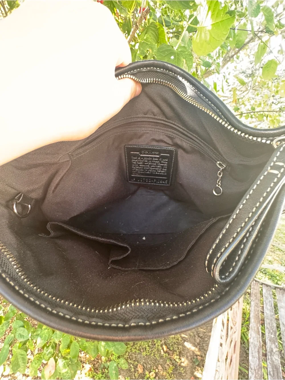 Vintage Coach Black Signature SoHo Jacquard Shoulder Bag